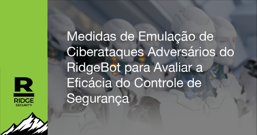 Medidas de Emulação de Ciberataques Adversários do RidgeBot para Avaliar a Eficácia do Controle de Segurança  