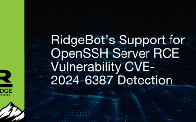 RidgeBot’s Support for OpenSSH Server RCE Vulnerability CVE-2024-6387 Detection