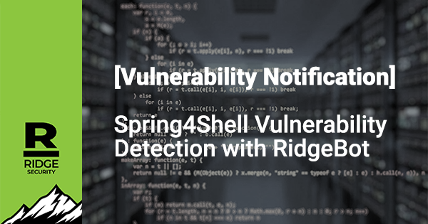Spring4Shell Vulnerability Detection with RidgeBot